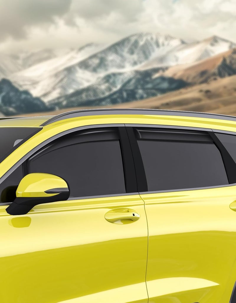 Deejecsun in-Channel Window Rain Guards Intended for Hyundai Santa Fe 5 Seats 2019-2023 (Not for XL 7 Seat) Window Deflectors Vent Visors Vent Shades Exterior Visors Rain Guards Accessories - 4 pcs - Image 2